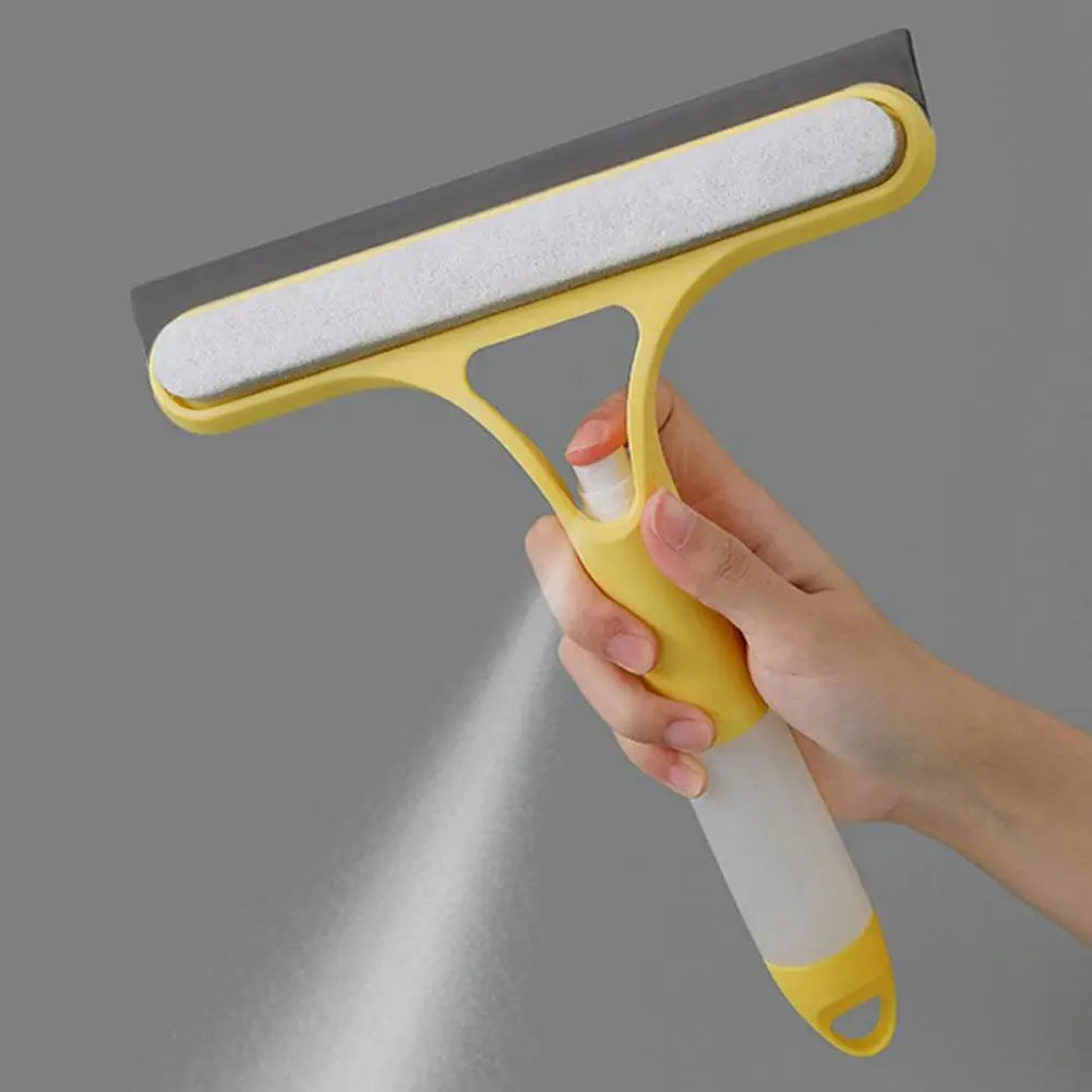 Double Sided Water Jet Shower Squeegee Glass Window Cleaning Accessories Rubber Wiper for Tiles Shower Doors Bathroom Mirrors