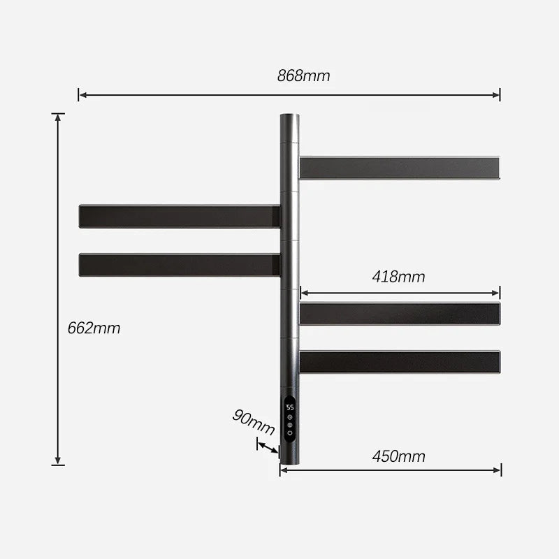 Smart Electric Heated Towel Rail with Fast Drying