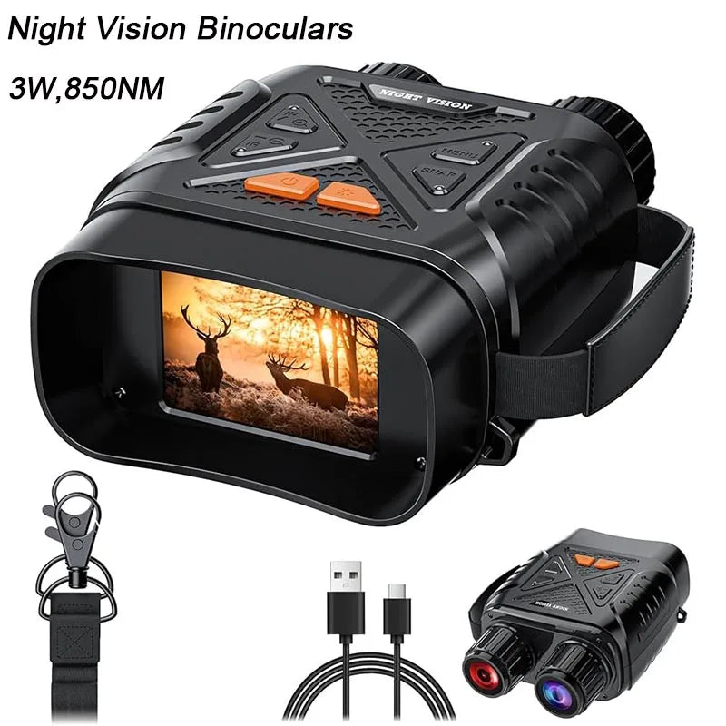 1080P Night Vision Binoculars – 10x Zoom, 800m Infrared