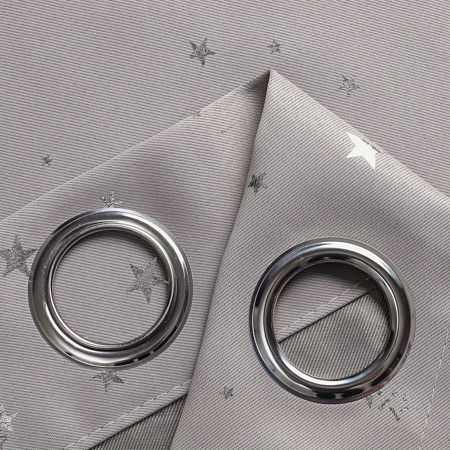 Curtains With Stars Grommet Top For Bedroom Living Room Window Drapes