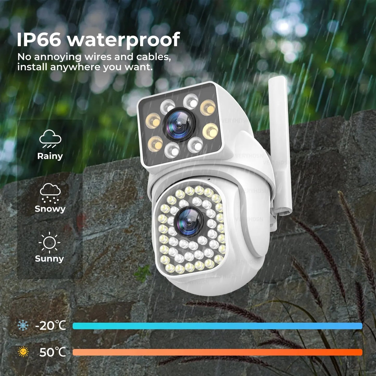 8MP 5G 4K PTZ IP WIFI Camera Dual Lens Surveillance 10X Zoom Security Cameras Outdoor Waterproof Color Night Vision Human Detect