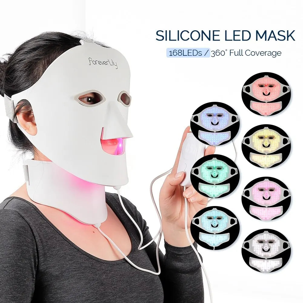 Foreverlily LED Silicone Face & Neck Mask