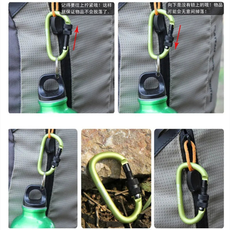 5PCS Aluminum Alloy Carabiner Clip Set