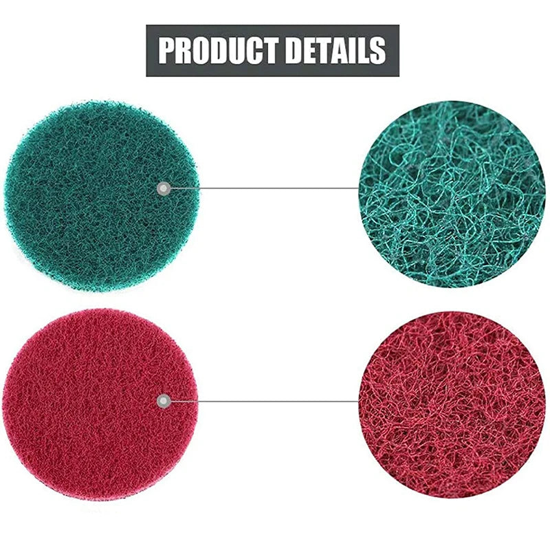 4 Inch Drill Power Brush Tile Scrubber Scouring Pads Cleaning Kit Household Cleaning Tool for Bathroom Floor Tub Polishing Pad