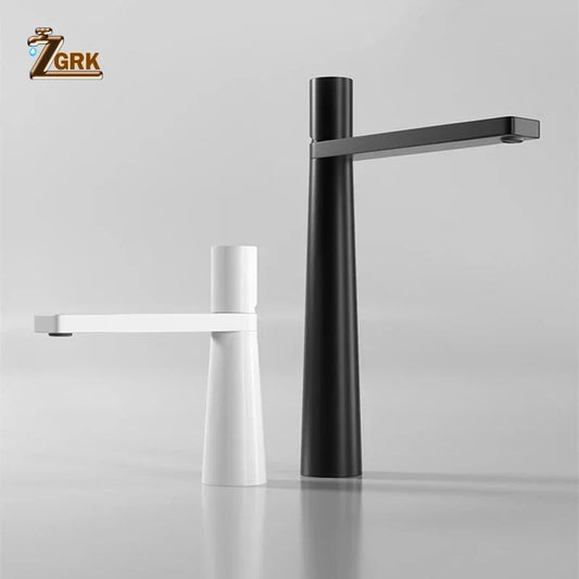 Deck-Mounted Black Bathroom Mixer Tap