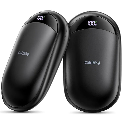 2-in-1 Rechargeable Magnetic Hand Warmers – 2 Pack with Digital Display | Smart Winter Comfort for Commuting, Sports, and Gifting