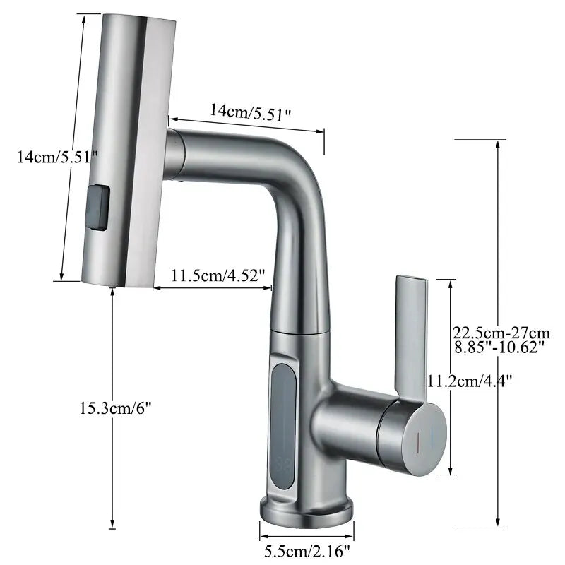 Digital Display Temperature Basin Faucet