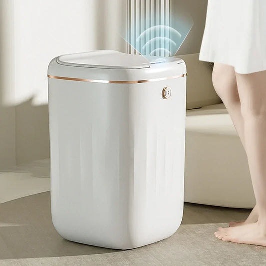 Smart Bathroom Sensor Trash Can - 20-24L capacity, electric, automatic, waterproof, ideal for bedroom, living room, kitchen