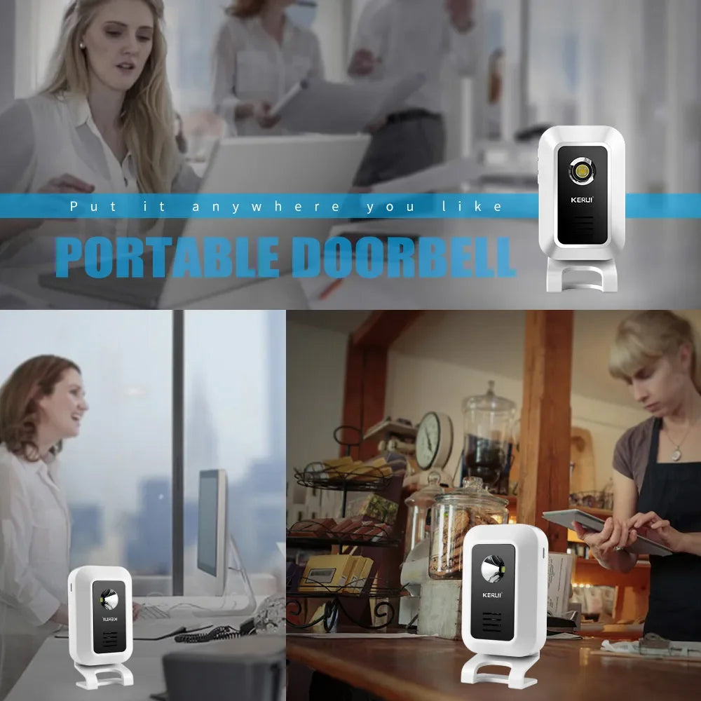 Wireless Smart Doorbell with Advanced Sensor, LED and Alarm