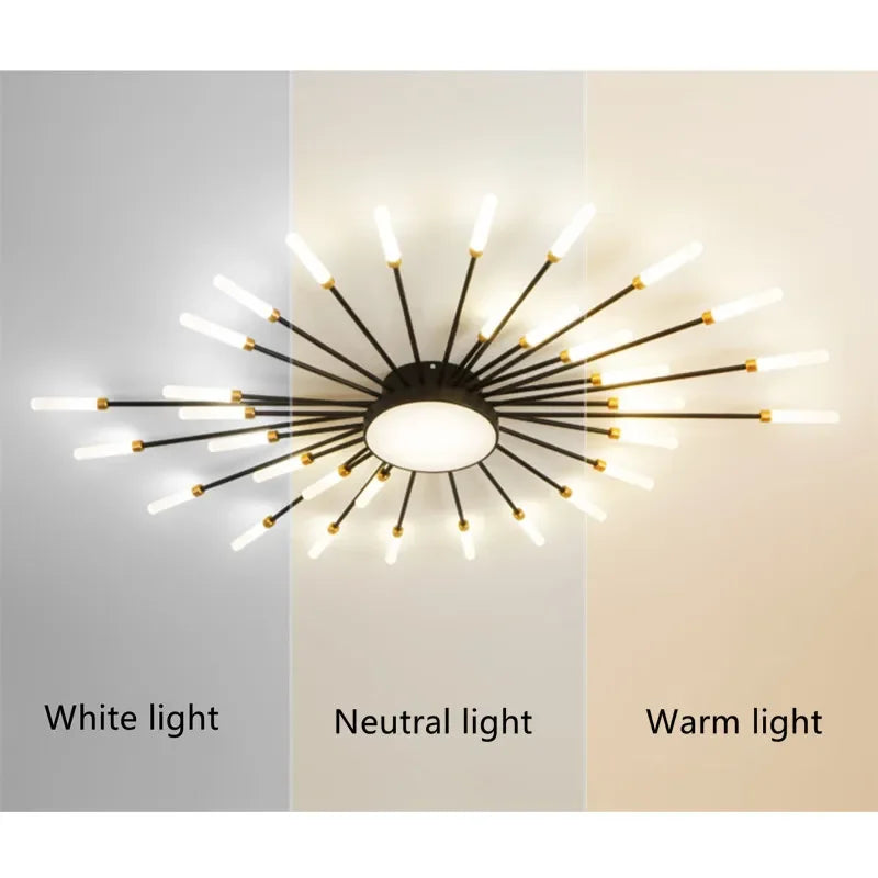 Newest LED Fireworks Nordic Elegance Ceiling Lights