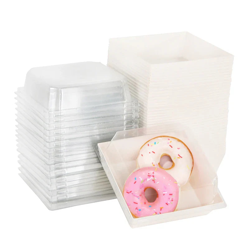 Kraft Paper Cake Dessert Donut Boxes (5/10pcs)