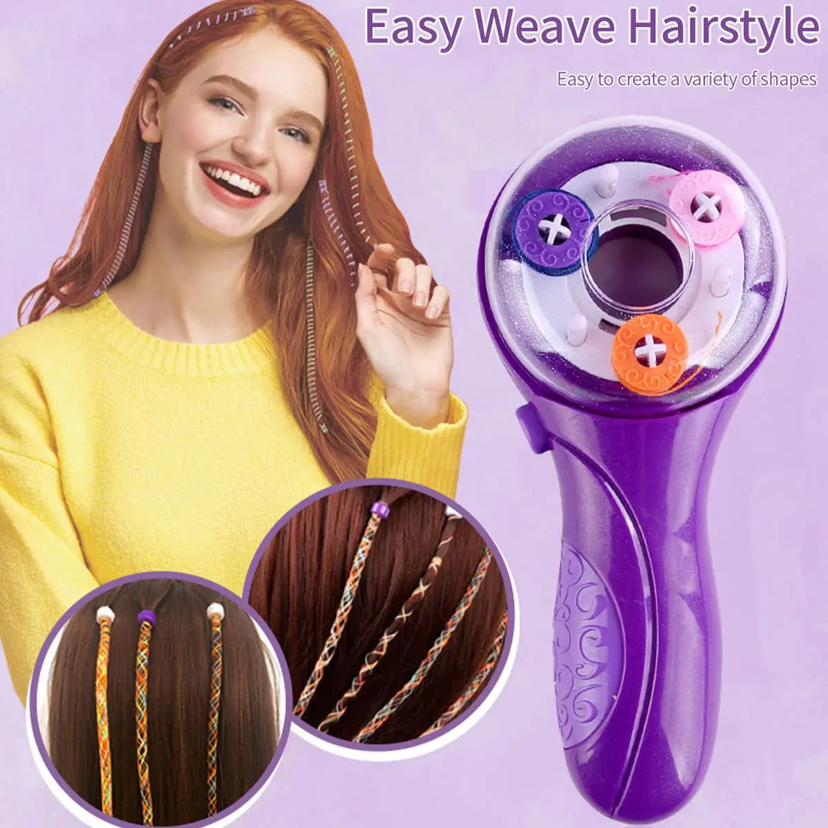 Electric Hair Braider Kit For Kids DIY Automatic Hair Decoration Braiding Tool   Fashion Salon Hair Pretend Play Toy For Girls