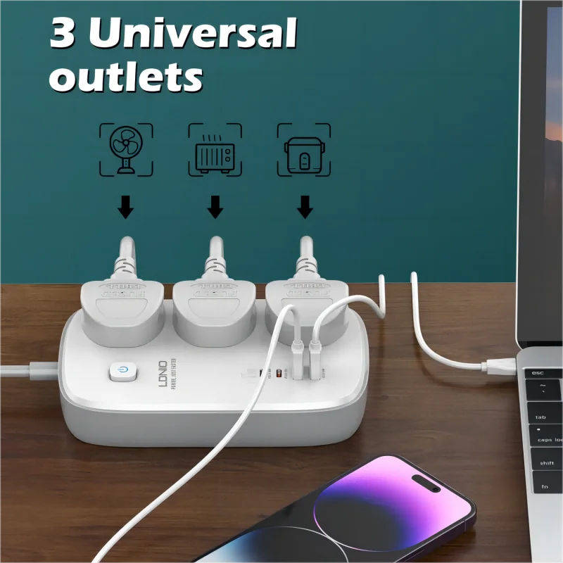 Universal Power Surge Protected USB Charging Strip