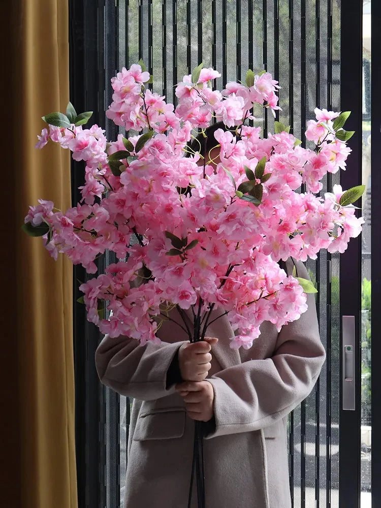 Simulated Cherry Blossom Branch - Elegant Floor Decoration