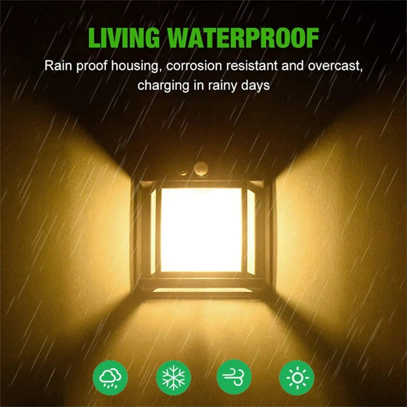 Wireless solar waterproof motion sensor wall light