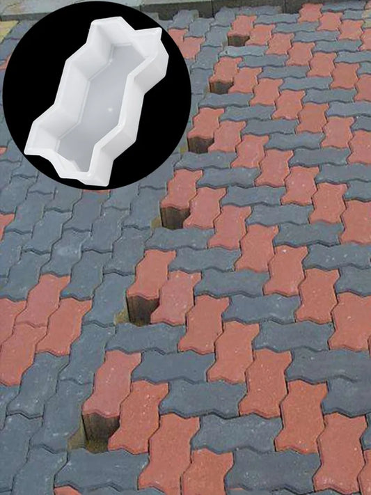 Waves Shaped DIY Paving Brick Mold for Concrete Paths