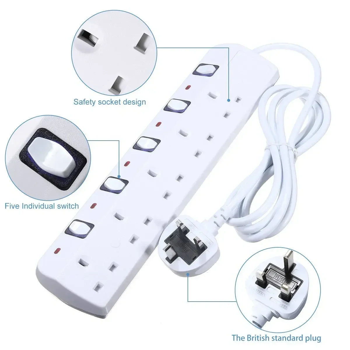 Melery Surge Protector Power Strip