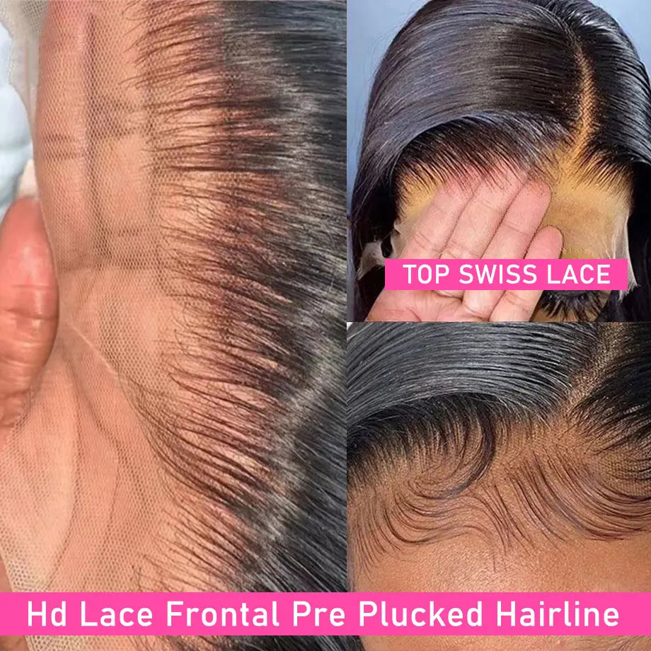 13x4 HD Lace Frontal Wigs For Women Body Wave Human Hair Lace Front Wig Brazilian Wavy Glueless Wig Pre Plucked With Baby Hair