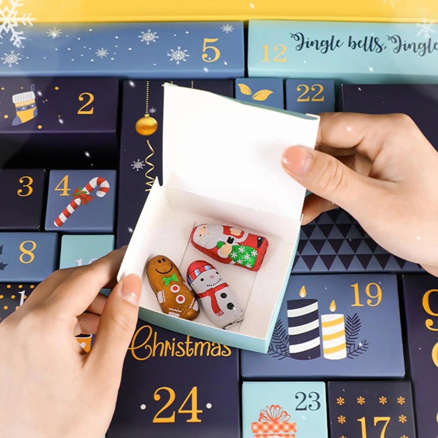 Holiday Countdown Box Set – 24 Fillable Kraft Boxes for Personalised Gifting and Festive Storytelling