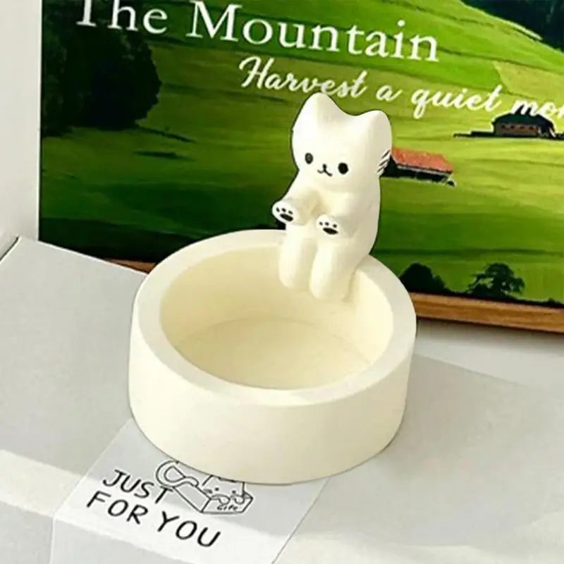 Grilled Cat Shaped Kitten Candle Holder