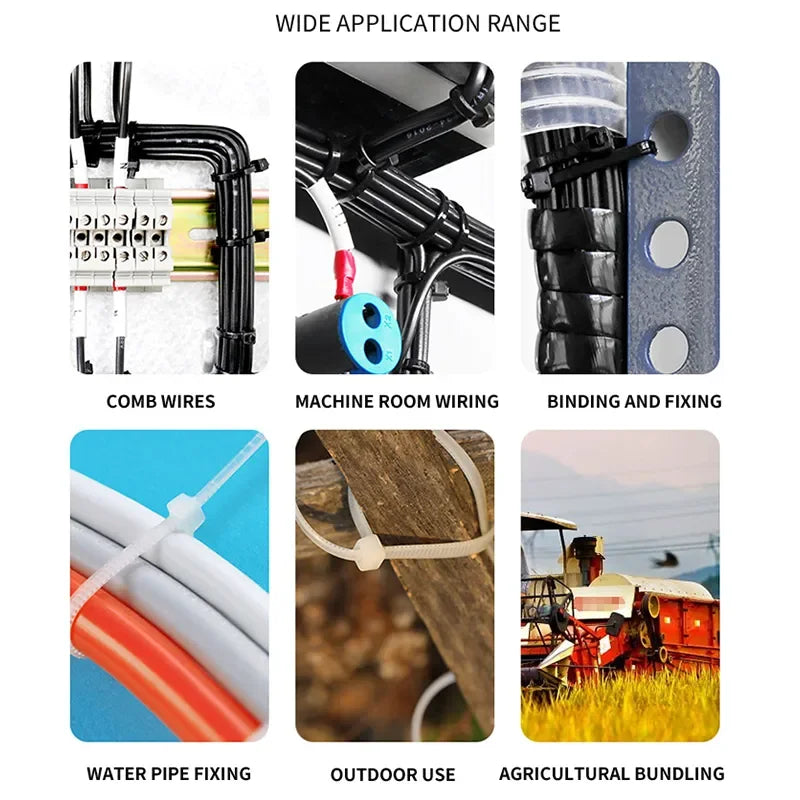 Industrial Strength Nylon Cable Tie Set