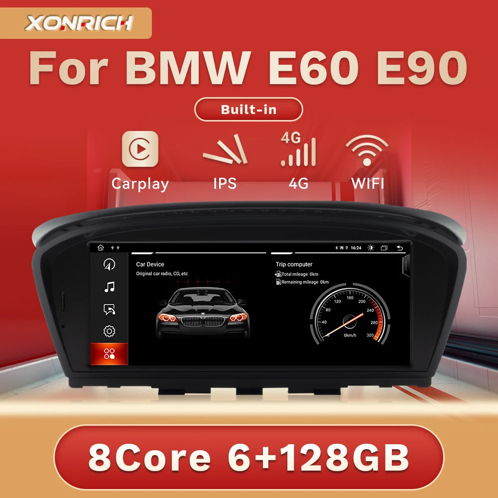 XONRICH 6GB 128GB Android 12 BMW Car Radio / BMW 5Series Multimedia CarPlay