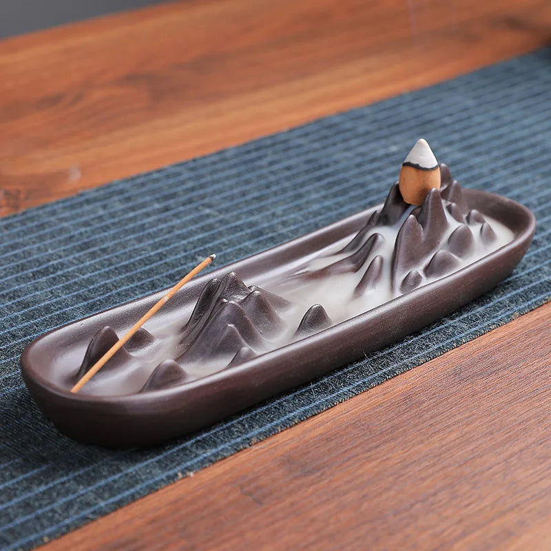Ceramic Purple Sand Backflow Incense Burner