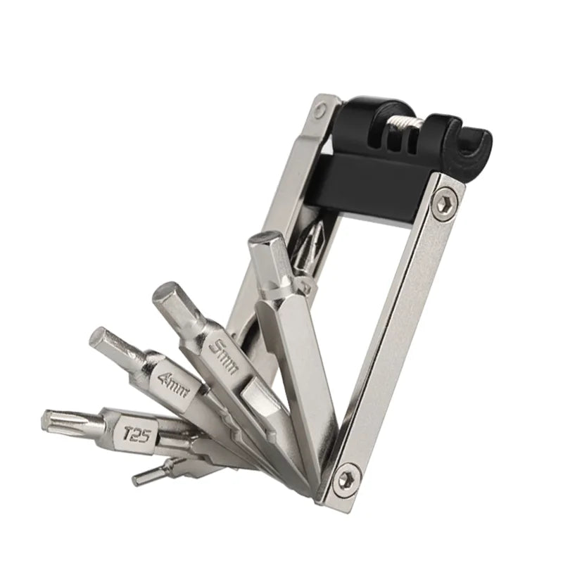 Bicycle Repair Tool Kit | Foldable Hex Spoke Wrench Set