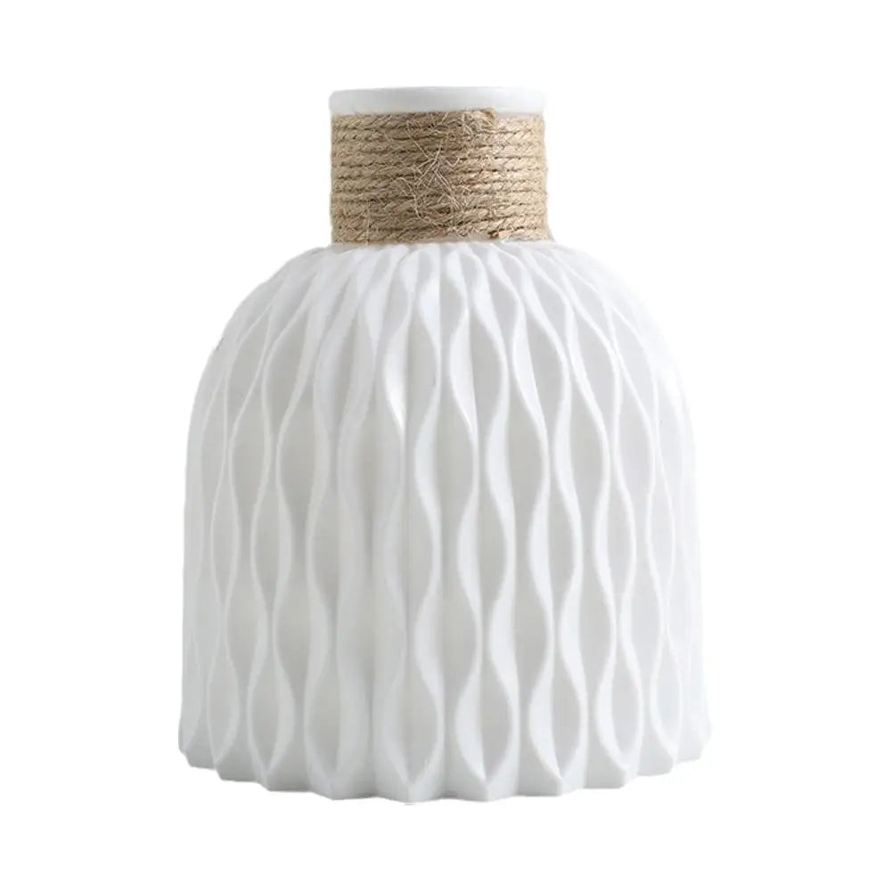 Nordic Moire Plastic Flower Vase: Elegant Décor for Any Occasion