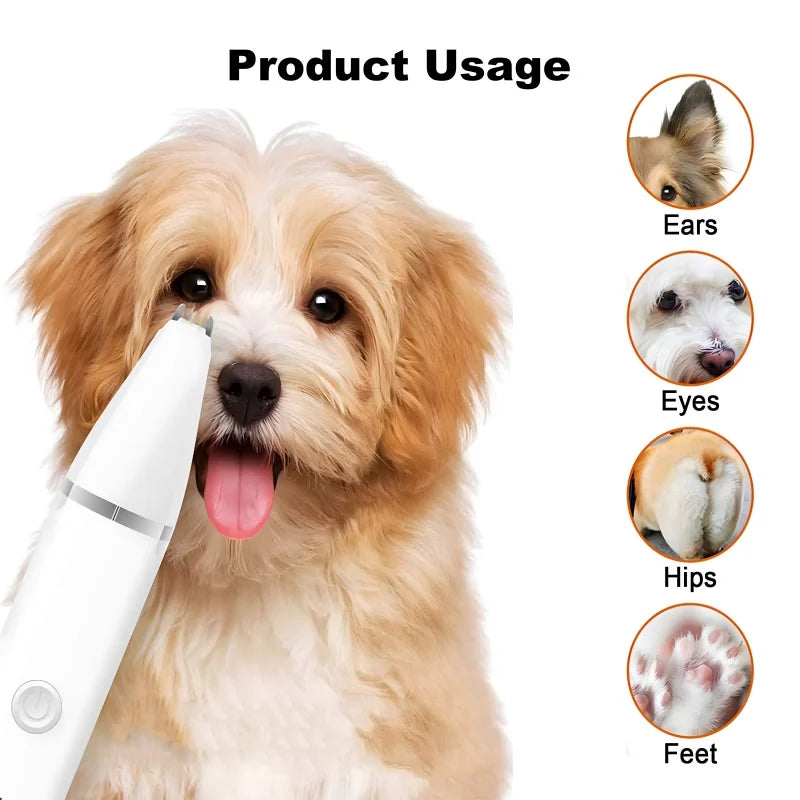 Electric Pet Hair Trimmer Kits 4 in 1 Automatic Dog Grooming Shavers Rechargeable Cat Push Clippers & Nail File & Foot Machine