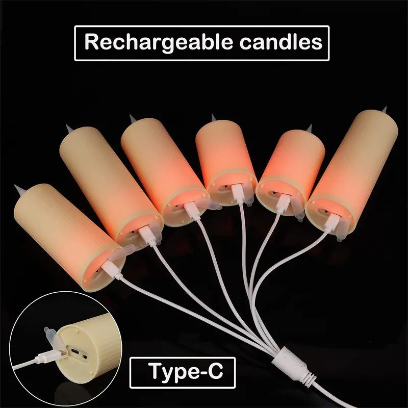 Waterproof LED Flameless Candle Set with Remote Timer
