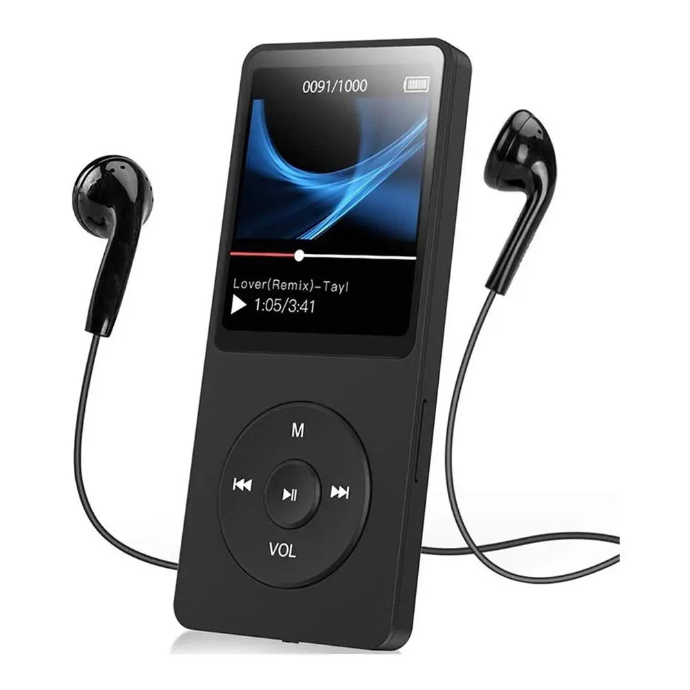 Portable MP3 Player Digital Display Screen Support 128GB Bluetooth MP4/MP3 Lossless Music Player FM Radio Walkman Recorder Sport