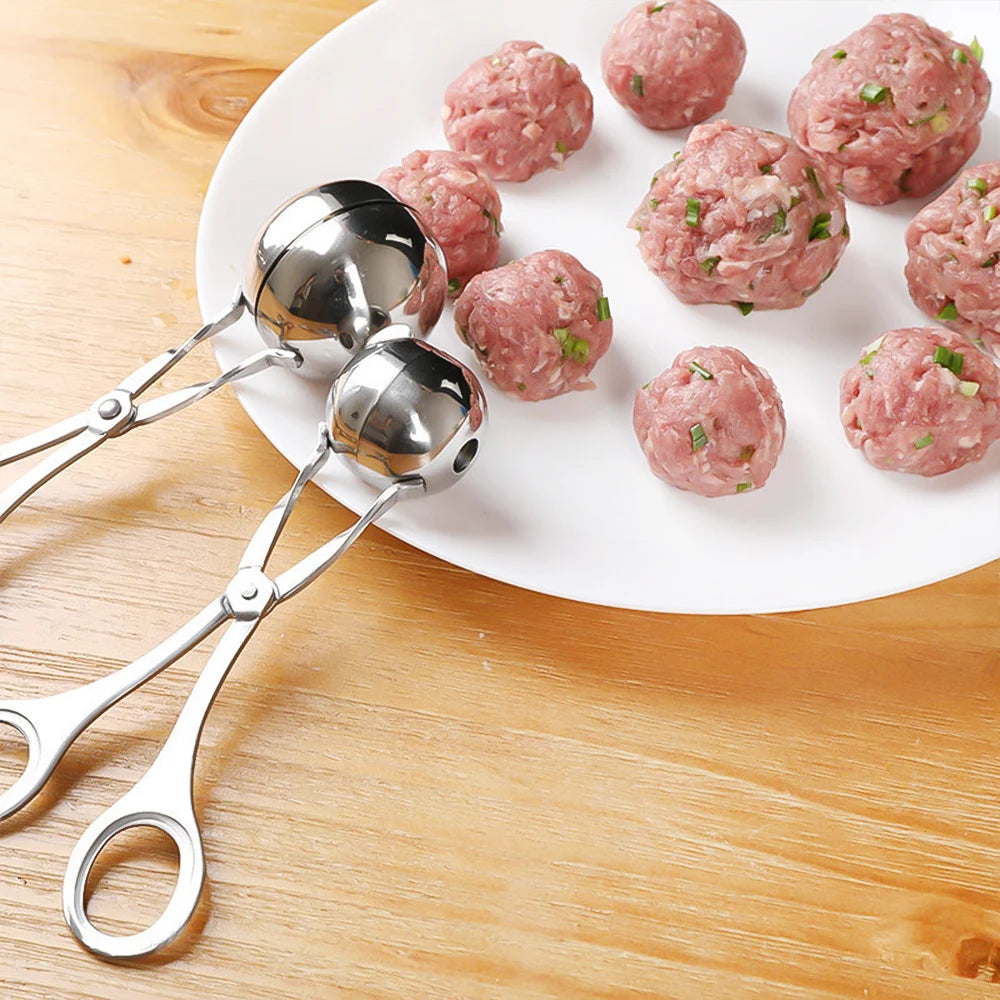 Big Meat Ball Maker Tool Stainless Steel Clip Round Rice Ball Shaper Spoon Meatball Making Mold Non Stick Stuffed Kitchen Gadget