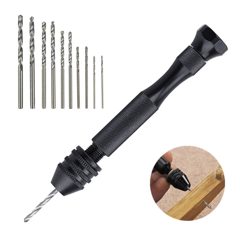 Mini Micro Woodworking Tools Drilling Rotary Tool Manual Twist Drill Bit