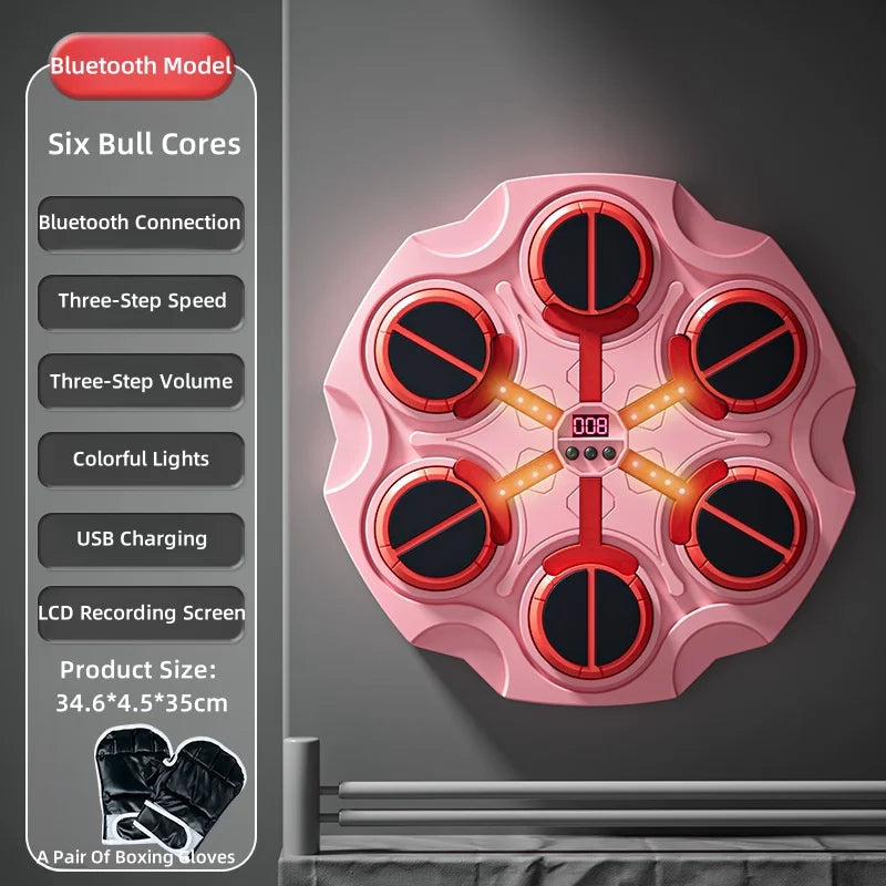 Bluetooth Music Boxing Target Home Wall-Mounted Children Adult Speed Trainer Hit Fitness Entertainment Boxing Machine