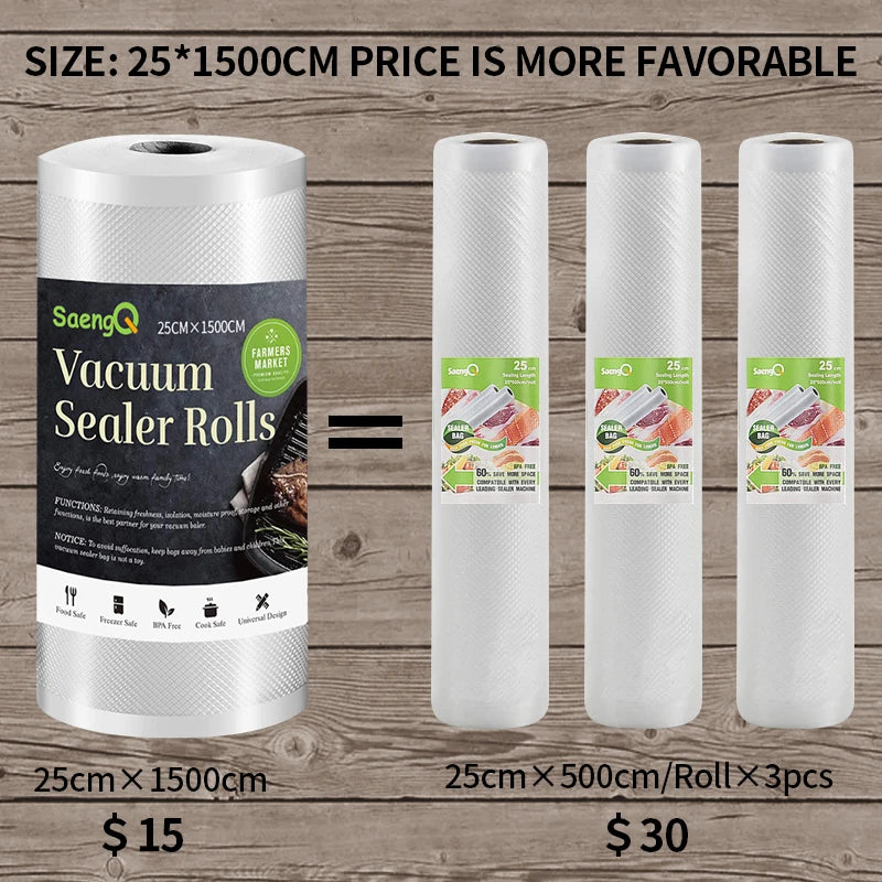 saengQ Vacuum Sealer Bags - Sous Vide Storage
