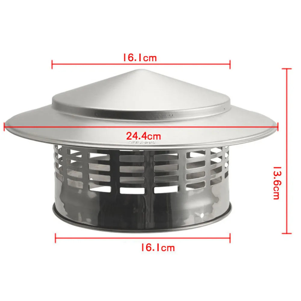 110/160mm Stainles Steel Chimney Cap - Exterior Wall Air Outlet Roof Pipe Exhaust Hood For Ventilation - Ducts Chimneys Exhaust Hood