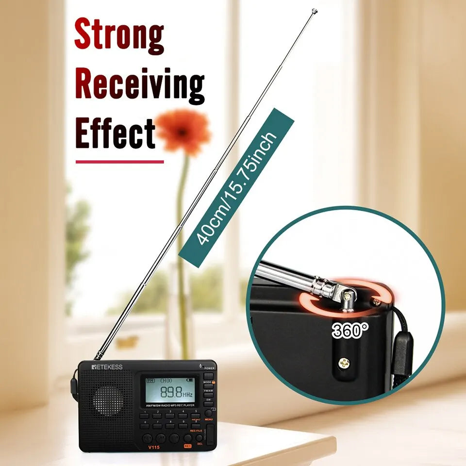 Portable Rechargeable V115 Radio