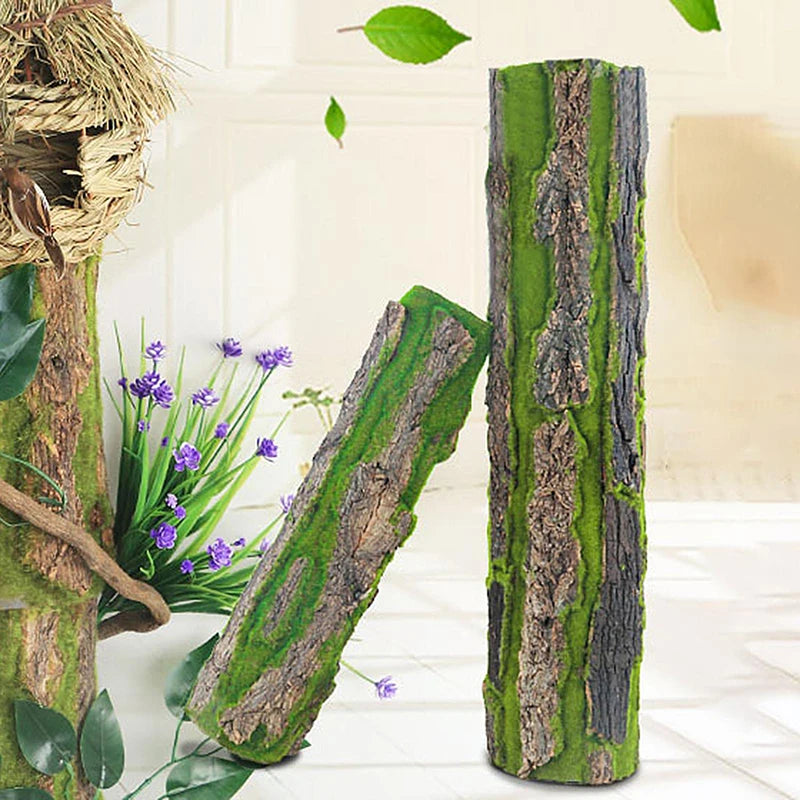 Faux Tree Bark Garden Decor