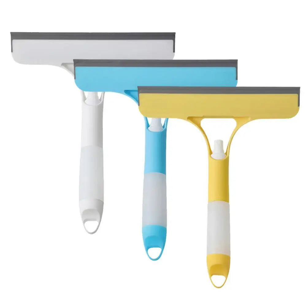 Double Sided Water Jet Shower Squeegee Glass Window Cleaning Accessories Rubber Wiper for Tiles Shower Doors Bathroom Mirrors
