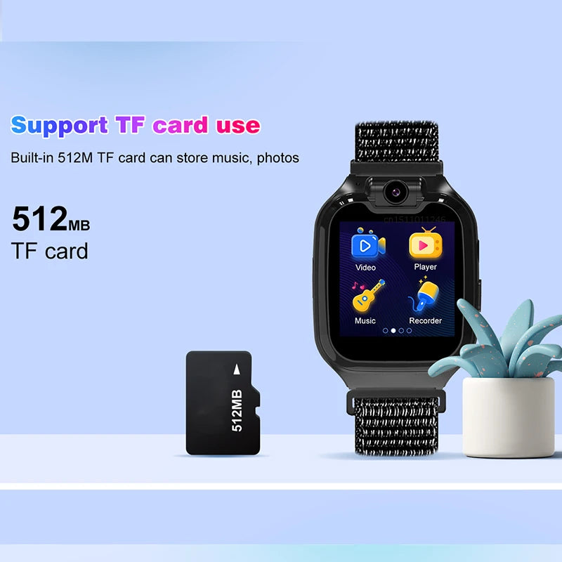 1.54inch Kids Smart Watch Phone Call 16 Games With 512M TF Card Music Video Recording Children Smartwatch Camera Baby SOS Gifts