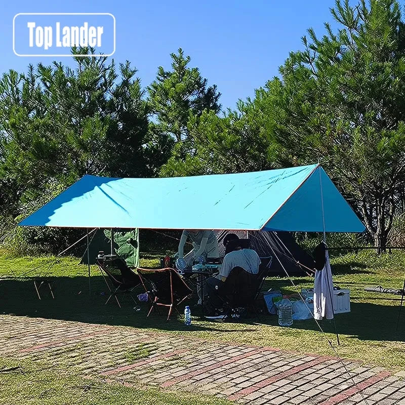 Waterproof sun shelter tent tarp for outdoor activities.