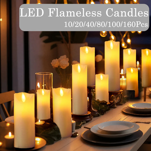 Flickering Flameless LED Candle Set for Events