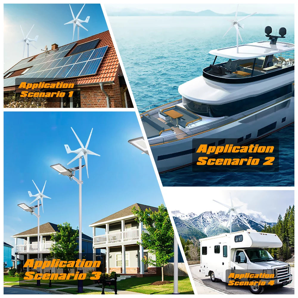 PL Warehouse Quickly Delivers Actual Power Of 3000W Horizontal Turbine 12V24V 48V Household 220V Charging Controller