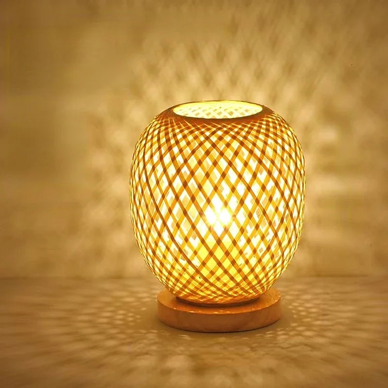 Handmade Bamboo Weaving Table Lamp