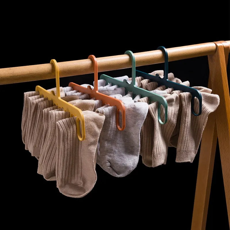 1PC Multifunctional Windproof Clothes Clip Drying Rack Underwear Socks Hanger Nordic Household Home Wardrobe Rack Storage