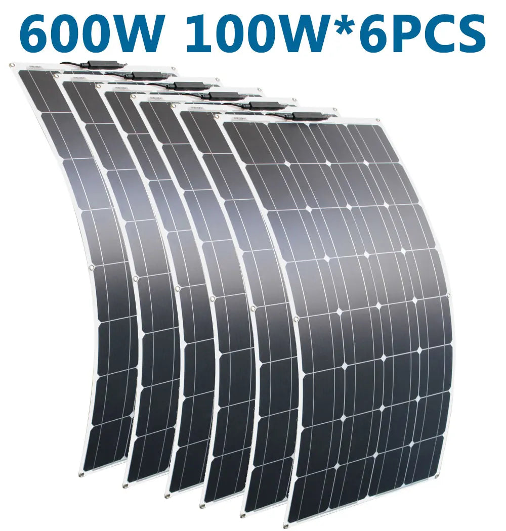 100W Monocrystalline Flexible Solar Panel Charger