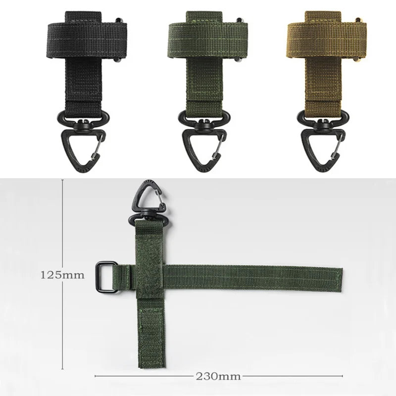 1pcs Gloves Holder Tactical Gear Clip Keychain Multi-purpose Molle Hook Belt Keeper Outdoor Camp EDC Webbing Glove Rope Holder