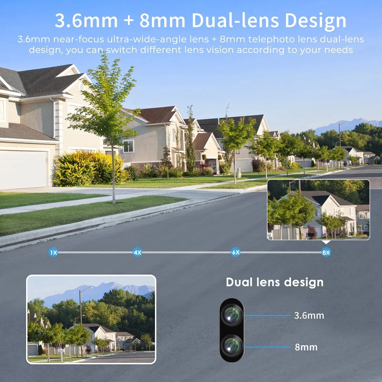 8MP 5G 4K PTZ IP WIFI Camera Dual Lens Surveillance 10X Zoom Security Cameras Outdoor Waterproof Color Night Vision Human Detect