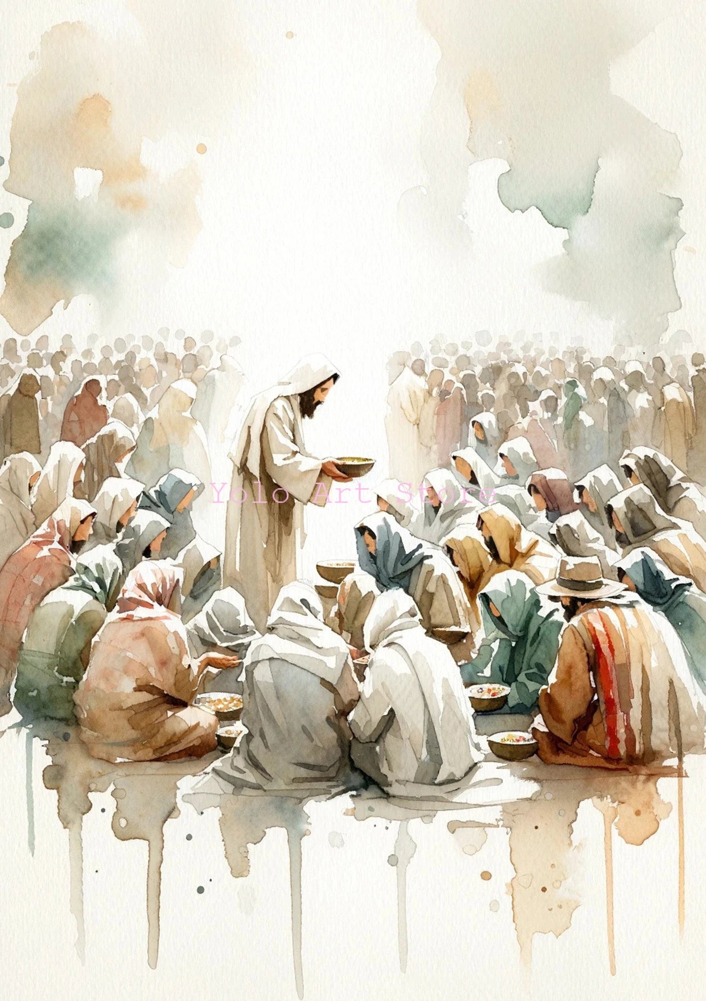 Watercolor Christian Wall Art